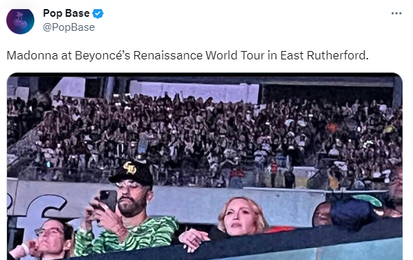 Beyoncé and Madonna fans happy to see ‘music legends’ supporting each other