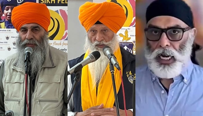 Amrik Singh, Kuldip Singh Chaheru and Gupatwant Singh Pannu. — Reporter