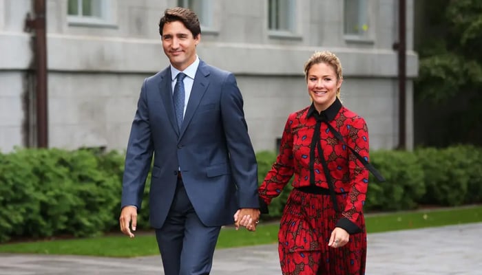 Canadas Prime Minister Justin Trudeau and his wife Sophie Gregorie Trudeau arrives at Rideau Hall in Ottawa. — AFP/File