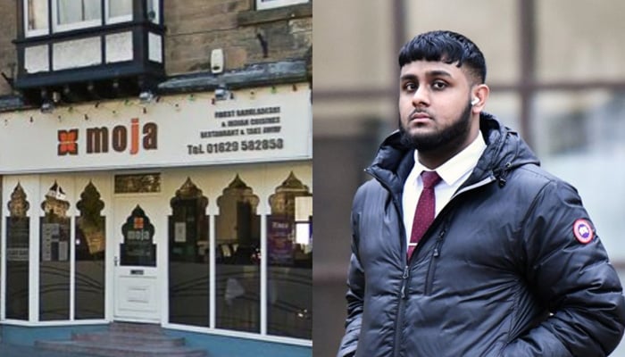 A photograph of the restaurant (left) and Syed Hussain. — ITV News