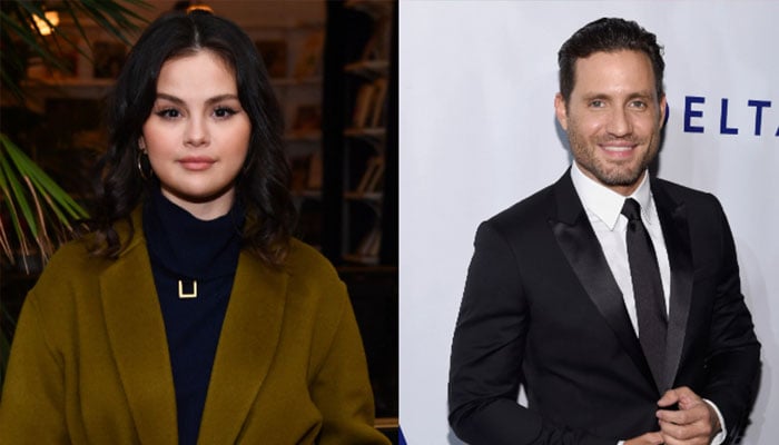 Selena Gomez, Edgar Ramirez pose together on Emilia Perez set