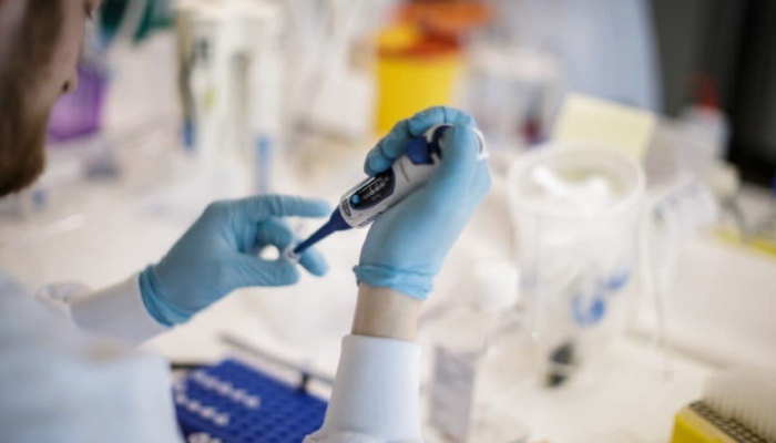 An image showing a researcher working on a vaccine against coronavirus COVID-19 at the Copenhagens University research lab in Copenhagen, Denmark, on March 23, 2020. — AFP/Files