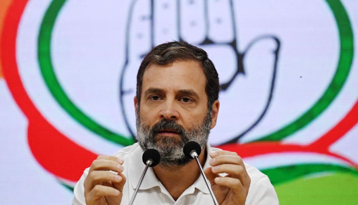 Congress party leader Rahul Gandhi speaks during a press conference in New Delhi on March 25, 2023. — AFP/File