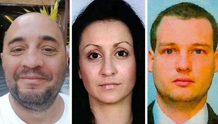 The three suspected Russian spies held in UK.—Twitter