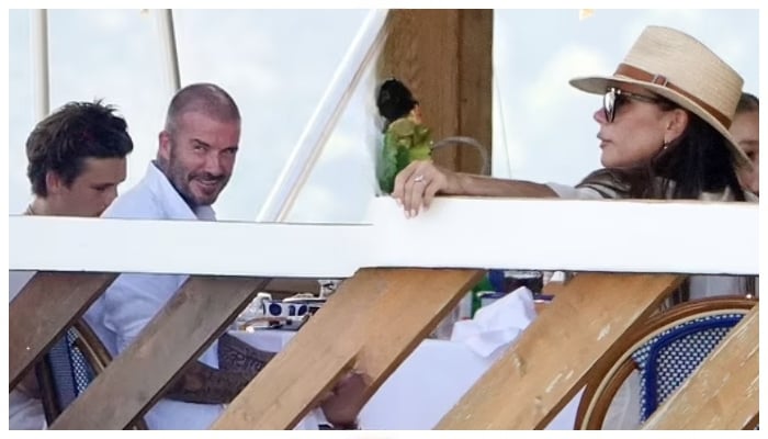 David Beckham turns heads in buzzed haircut as he enjoys lunch with family