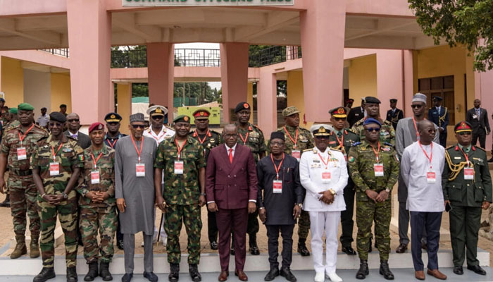 ECOWAS army chiefs pose for a photo during a meeting in Accra, Ghana. — AFP