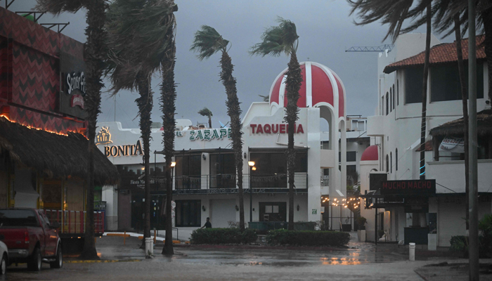 View of the street in Cabo San Lucas, Baja California state, Mexico on August 19, 2023. — AFP