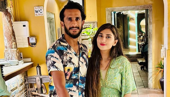 Pakistan cricketer Hassan Ali (left) and his wife Samyah. — Instagram/@samyahkhan1604