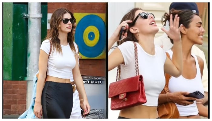 Leonardo DiCaprios ex-girlfriend Camila Morrone steps outside in style