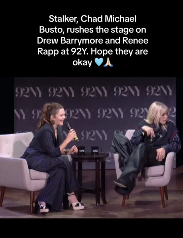 Drew Barrymore and Renee Rapp praised for maintaining ‘poise’ at a scary event in NYC