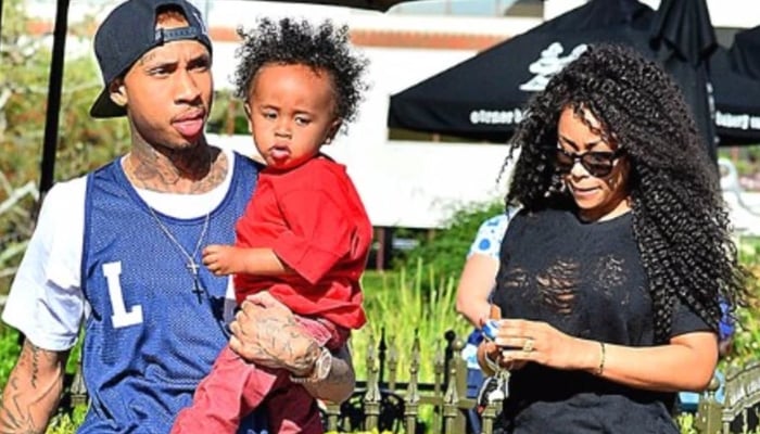 Tyga and Blac Chyne with their son King Cairo