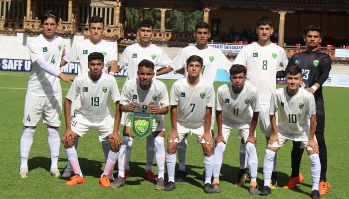 Pakistan team in SAFF U16 Championship in Bhutan. — PFF