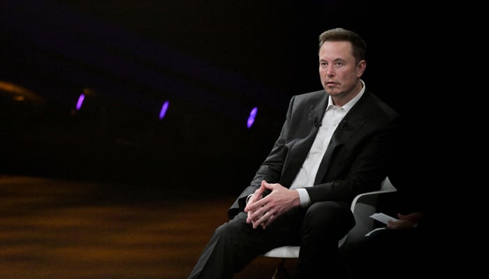 SpaceX, Twitter and electric car maker Tesla CEO Elon Musk looks on as he visits the Vivatech technology startups and innovation fair at the Porte de Versailles exhibition center in Paris, on June 16, 2023. — AFP