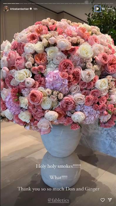 Khloe Kardashian gets gigantic flowers galore from Fabletics co