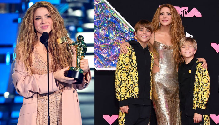 Shakira was accompanied by her two sons, Sasha and Milan at VMAs 2023