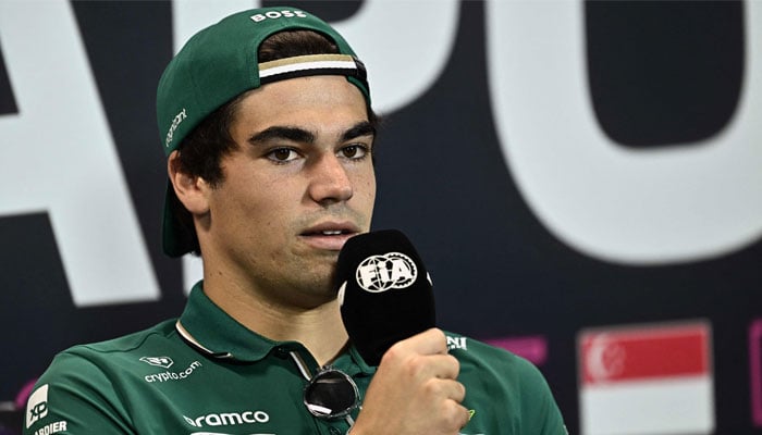 Aston Martin´s Canadian driver Lance Stroll speaks during a press conference ahead of the Singapore Formula One Grand Prix night race at the Marina Bay Street Circuit in Singapore on September 14, 2023. — AFP
