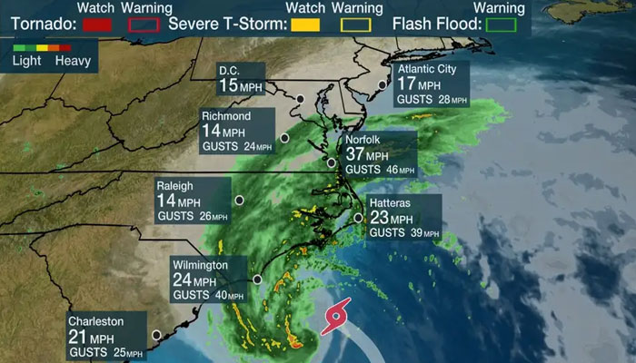 Tropical Storm Ophelia approaches East Coast, prompts warnings in North Carolina and Virginia. weather.com/