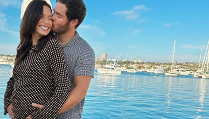 Adam Devine and Chloe Bridges are expecting with baby no 1.