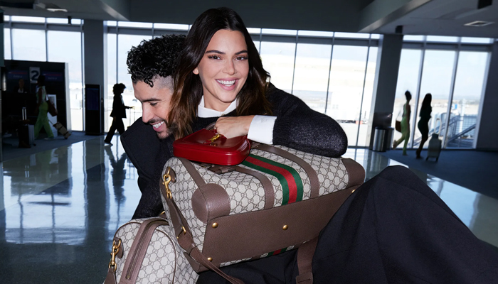 Bad Bunny and Kendall Jenner pose for Gucci campaign