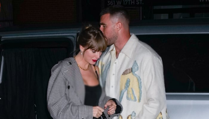 Taylor Swift and Travis Kelce ahead of their appearance on Saturday Night Live