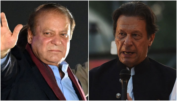 (Left to right) PML-N supremo Nawaz Sharif and PTI Chairman Imran Khan. — AFP