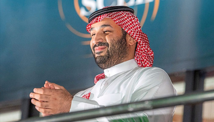 Saudi Prince Mohammed Bin Salman gestures during a sports event. — AFP