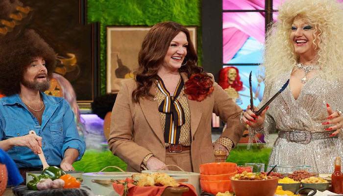 Drew Barrymore channels American painter Bob Ross for Halloween episode at her talk show
