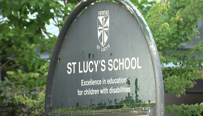 A board of St Lucys school where the boys death took place. — St Lucys School