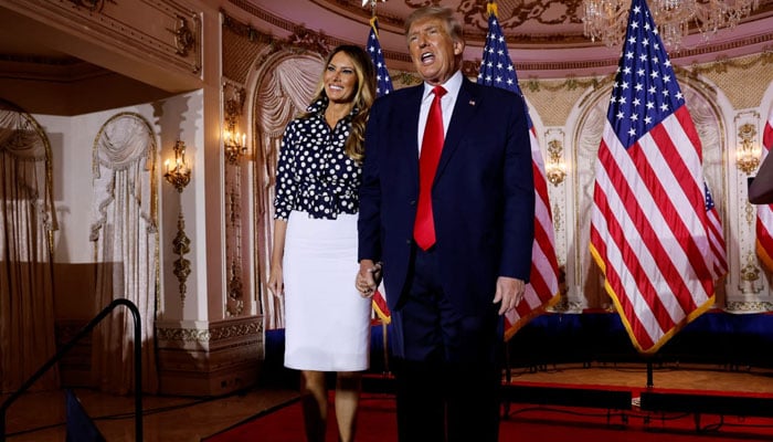 Melania and Donald Trump make first public appearance in months at Mar ...