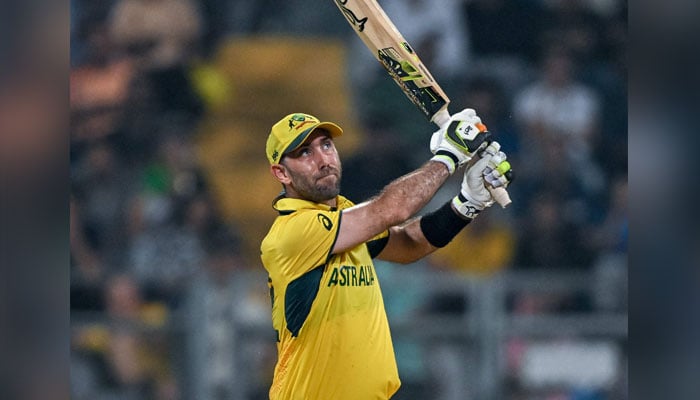 Australia’s Glenn Maxwell plays a shot during the 2023 ICC Men’s Cricket World Cup one-day international (ODI) match between Australia and Afghanistan at the Wankhede Stadium in Mumbai on November 7, 2023. — AFP