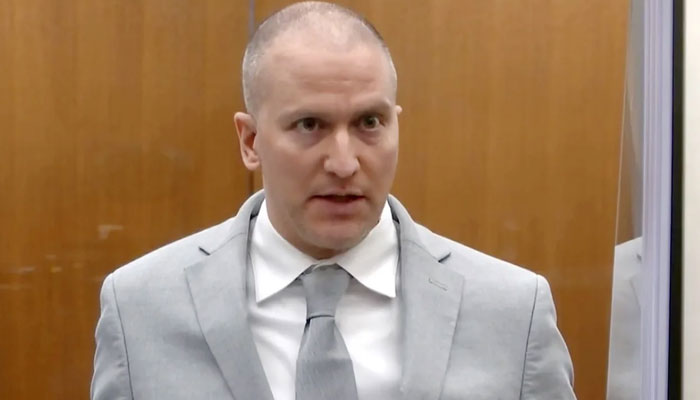 Former Minneapolis police officer Derek Chauvin addresses court in Minneapolis on June 25, 2021. — CNN/File