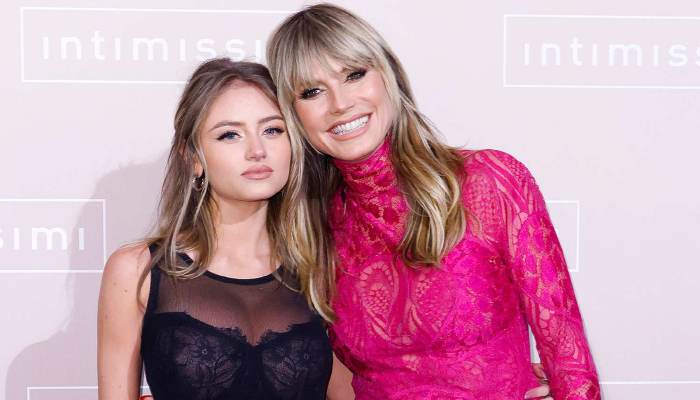 Heidi Klum and daughter Leni stun in racy red lingerie for Christmas  campaign