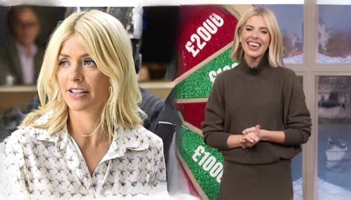 The Saturdays singer 35 co-hosted with Andi Peters, sporting a similar blonde bob and green turtleneck jumper