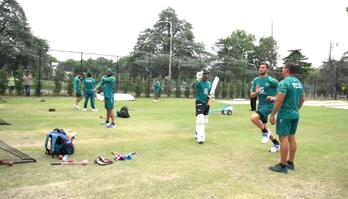 Pakistani players training in Australia ahead of their first Test. Image: Facebook/ Pakistan Cricket Team