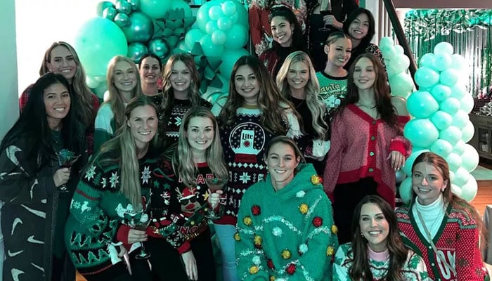 Kylie Kelce hosts Eagles Wags Holiday party. — Instagram/@kyliekelce