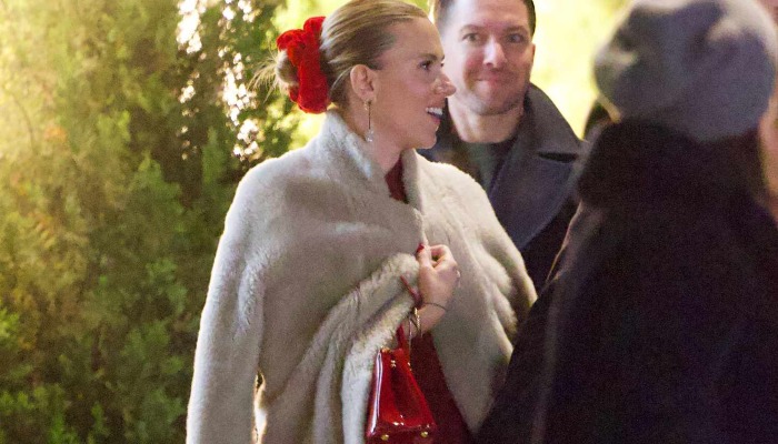 Scarlett Johansson, Colin Jost host star-studded Christmas party