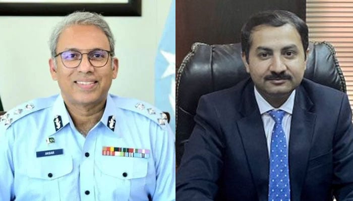 Islamabad IG Police Dr Akbar Nasir Khan (left) and Deputy Commissioner Irfan Nawaz Memon. — X/@ICT_Police/@dcislamabad