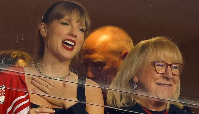 Taylor Swift and Donna Kelce look on before the game between the Kansas City Chiefs and the Denver Broncos at GEHA Field at Arrowhead Stadium on October 12, 2023 in Kansas City, Missouri. — AFP