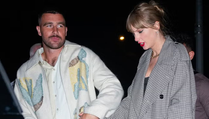 Taylor Swift spotted with Travis Kelce. — X/@getty