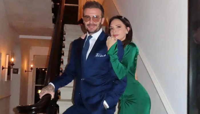 Victoria Beckham and family at New Year family party