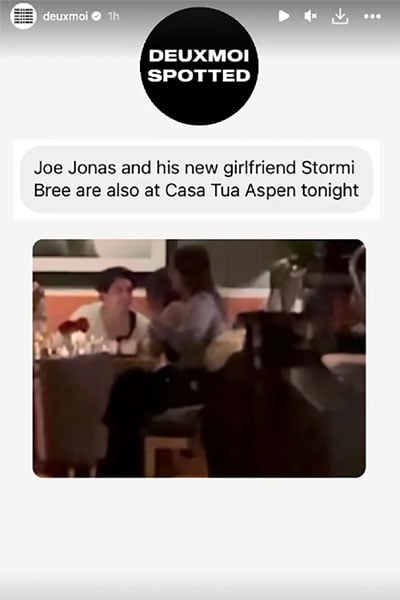 Joe Jonas dines with rumored girlfriend Stormi Bree amid Sophie Turner split