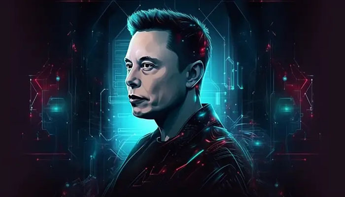 An illustration of Elon Musk. — X/@aihunt