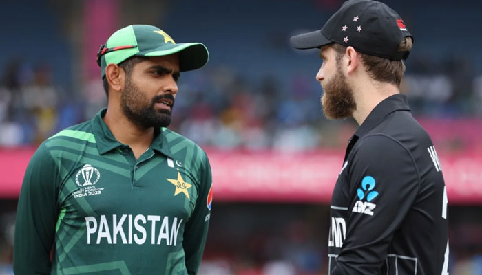 Pakistans former skipper Babar Azam (left) and New Zealands Kane Williamson. — ICC/File