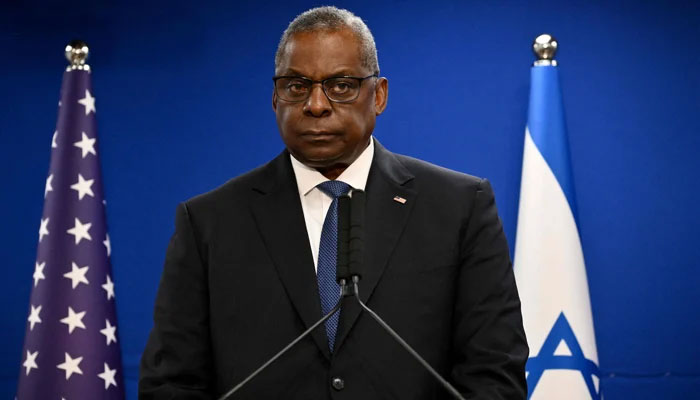 US Secretary of Defence Lloyd Austin looks on during a joint press conference with Israels defence minister, in Tel Aviv on December 18, 2023. — AFP