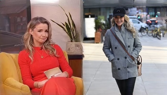 Helen Skelton departed the studios with a radiant smile on her face