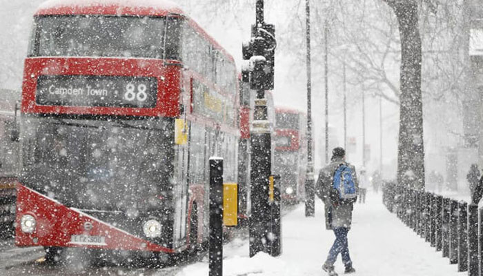 Londra'nın merkezini kar fırtınası vurdu —AFP/file