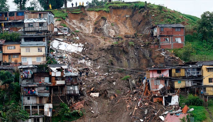 The city of Manizales in central Colombia following a mudslide in April 2017. — AFP/File