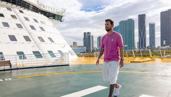 Lionel Messi at Icon of Seas cruise ship. — Royal Caribbean