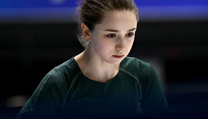 Kamila Valieva at a training session in Beijing on Feb. 11, 2022. — AFP