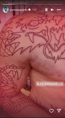Joe Manganiello Debuts Divorce Ink